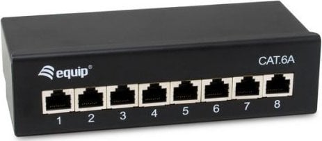 Equip Equip Patchpanel 8x RJ45 Cat6A FTP 1HE Premium schwarz