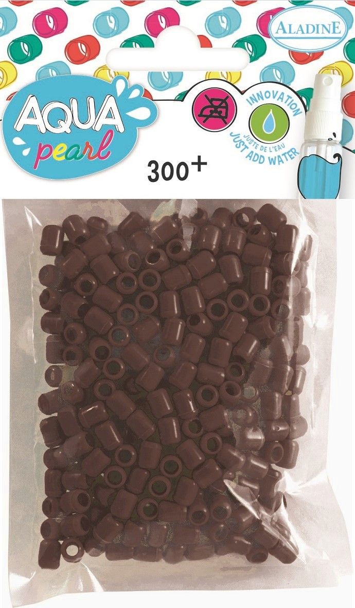 Aladine Koraliki Aqua pearl 300 szt. Brązowe