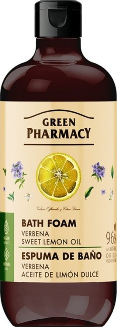 Green Pharmacy Pianka do kąpieli Werbena + Olejek ze słodkiej cytryny 500ml
