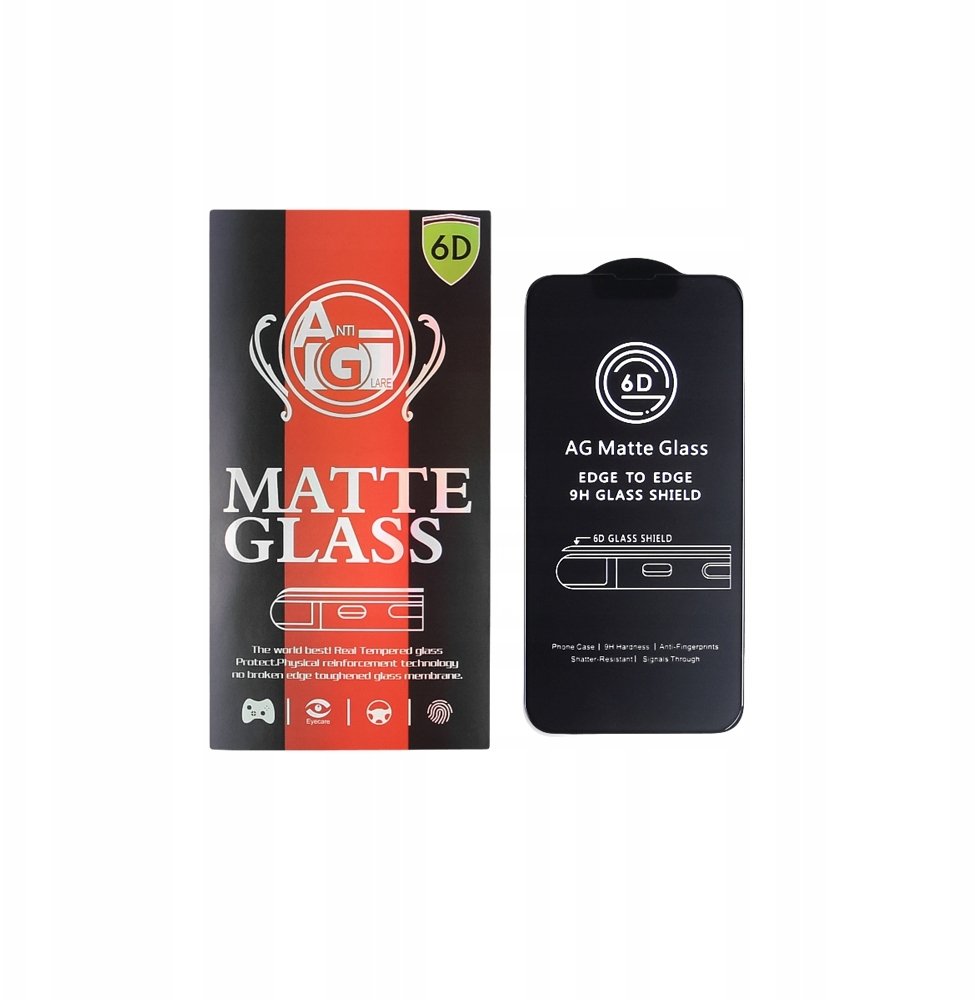 Szkło hartowane 6D matowe do iPhone 15 Pro 6,1" czarna ramka