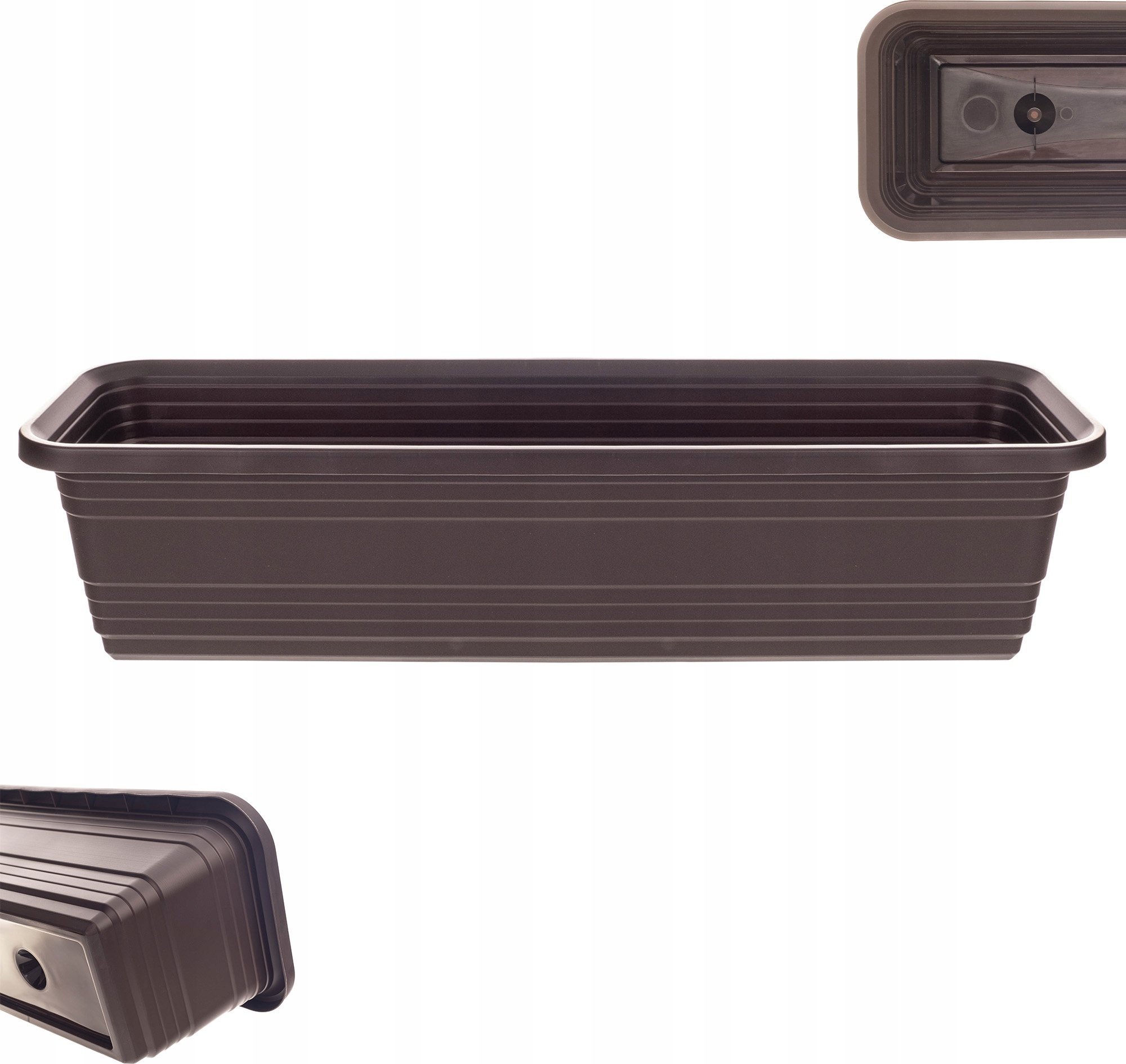 KADAX Skrzynka Balkonowa Doniczka Donica 60cm mokka Skrzynia Na Kwiaty