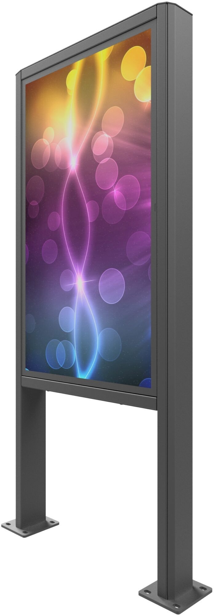 Stojak na monitor EDBAK POK101 55" - czarny, max 80kg, do zastosowań zewnętrznych