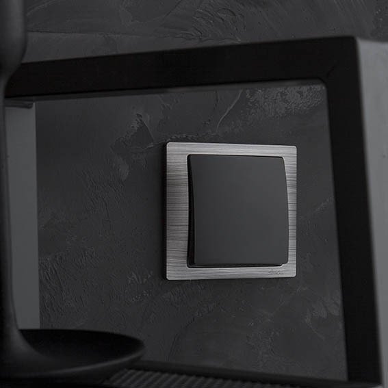 Simon Basic Łącznik schodowy (moduł) 10AX, 250V, szybkozłącza, czarny BMW6.01/49