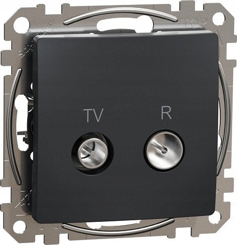 SCHNEIDERE Gniazdo R/TV Schneider Sedna Design SDD114471R końcowe 4dB czarny antracyt Design & Elements