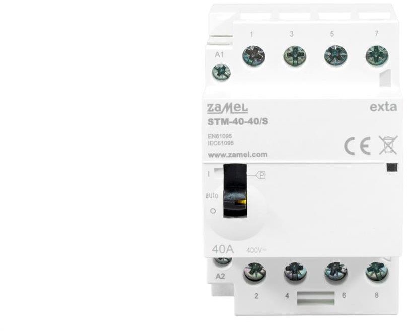 Stycznik modułowy ze sterowaniem ręcznym instalacyjny 40A 4Z 230V AC STM-40-40/S EXT10000315