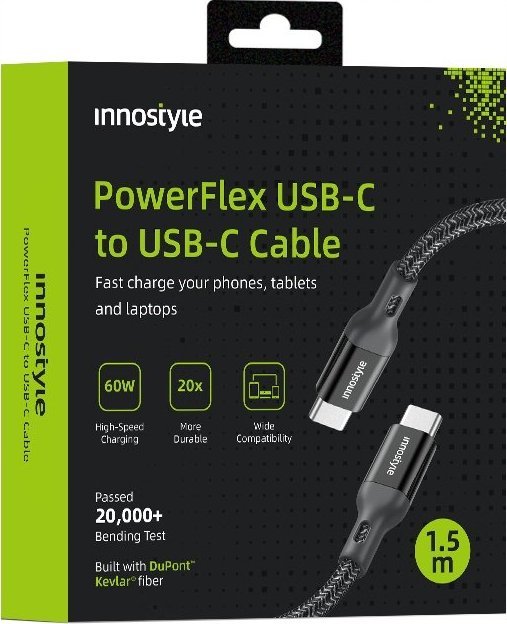 Kabel USB Innostyle USB-C - USB-C 2 m Czarny