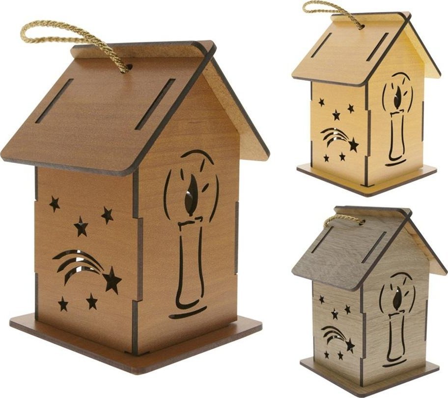 GoDan Lampion adwentowy drewniany