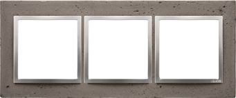 Kontakt-Simon Ramka potrójna 54 Nature beton Mokra Robota (DRN3/96)