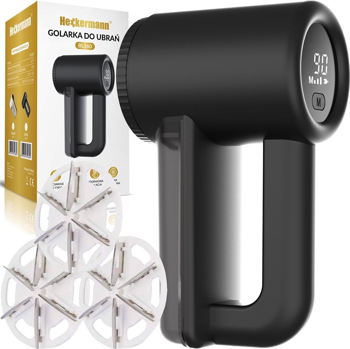 Golarka do ubrań Heckermann Elektryczna golarka do ubrań Heckermann BL560 Czarna