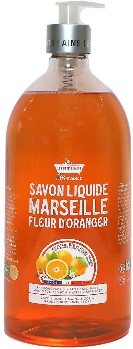 Les Petites Bains de Provence, Marseille, Orange Blassom, Liquid Soap, For Hands & Body, 1000 ml Unisex