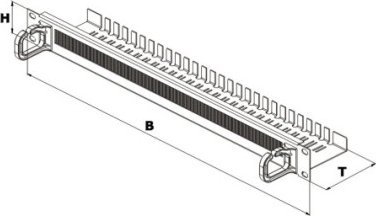 CONTEG Prowadnica kabli CONTEG 19 1 U z listwą szczotkową