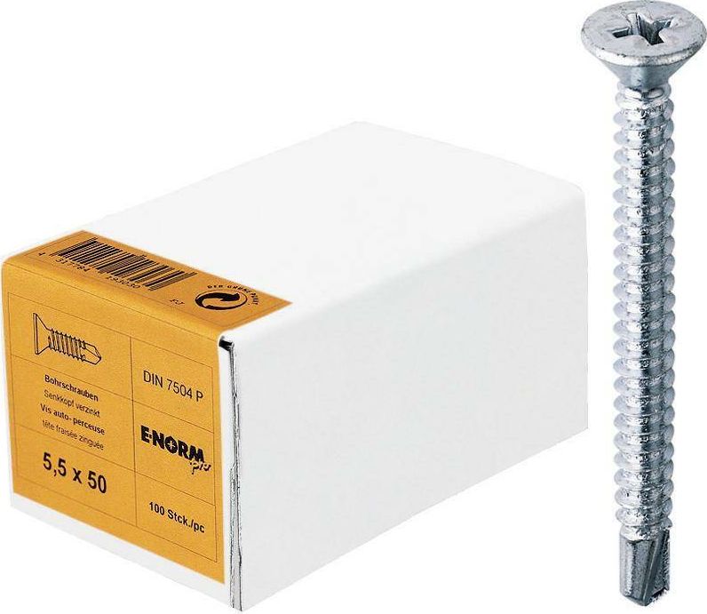 E-NORMpro DIN7504, stal ocynk.galwan., O (daw.P)-H 3,5x25, opak. handl.E-Norm