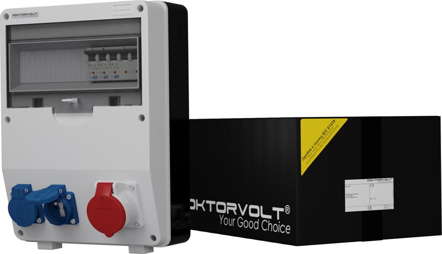 Doktorvolt Rozdzielnica budowlana TD-S 16A 2x230V gniazda Mennekes Doktorvolt 6961
