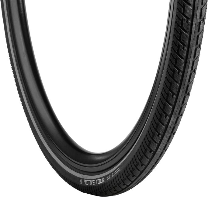 Vredestein Opona trekking ACTIVE TOUR 28x1.5/8x1.3/8 (37-622) drut wkładka antyprzebiciowa refleks czarna