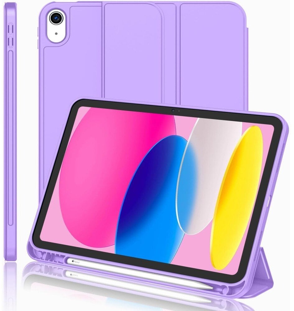 Etui na tablet SUPERO Etui z klapką SmartCase do Apple iPad Air 11" M3 2025 / 11" M2 2024 / 10.9" 2020 / 10.9" 2022, przezroczysto-fioletowy