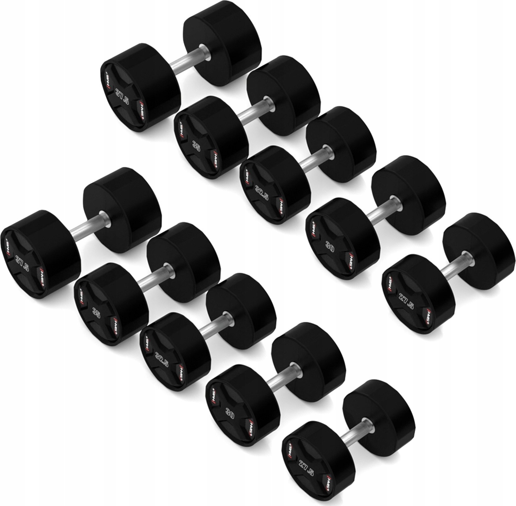 HMS Hantle HPC Set poliuretanowe 10 x Różne rodzaje obciążenia w zestawie (40 - 50 kg)