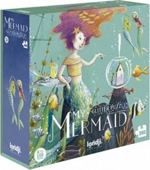 Londji Puzzle dla dzieci z brokatem 350 el. Moja Syrenka