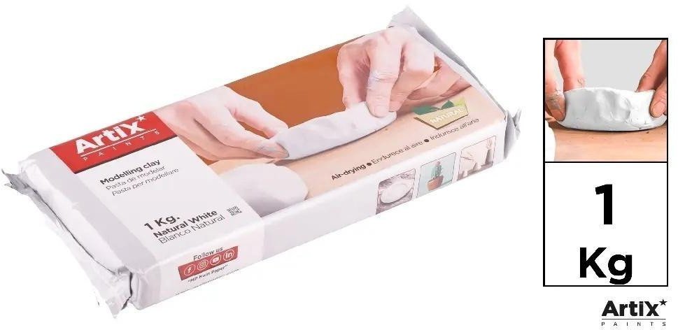 Glina modelarska 1kg biała