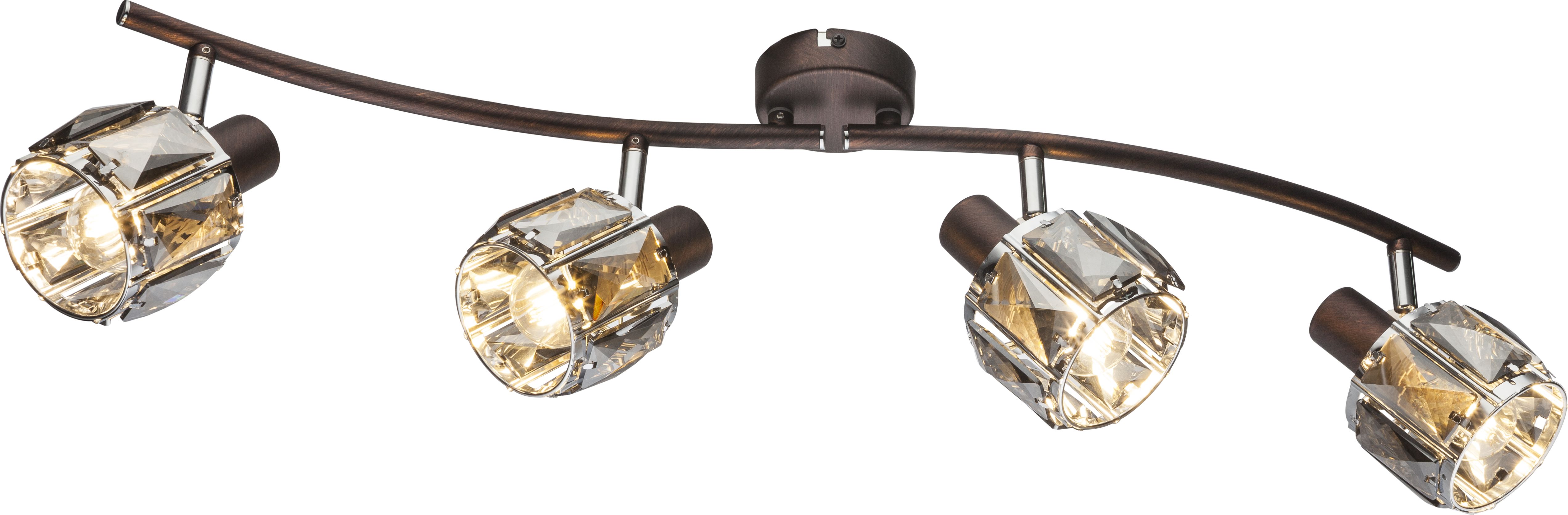 Lampa sufitowa Globo Spot sufitowy brązowy Globo INDIANA 54357-4