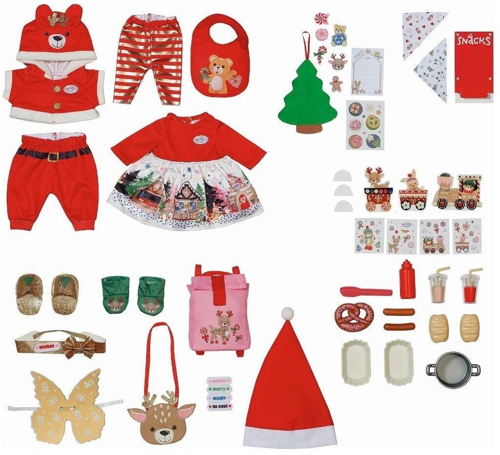 BABY born Advent Calendar 43cm Zestaw ubrań dla lalek