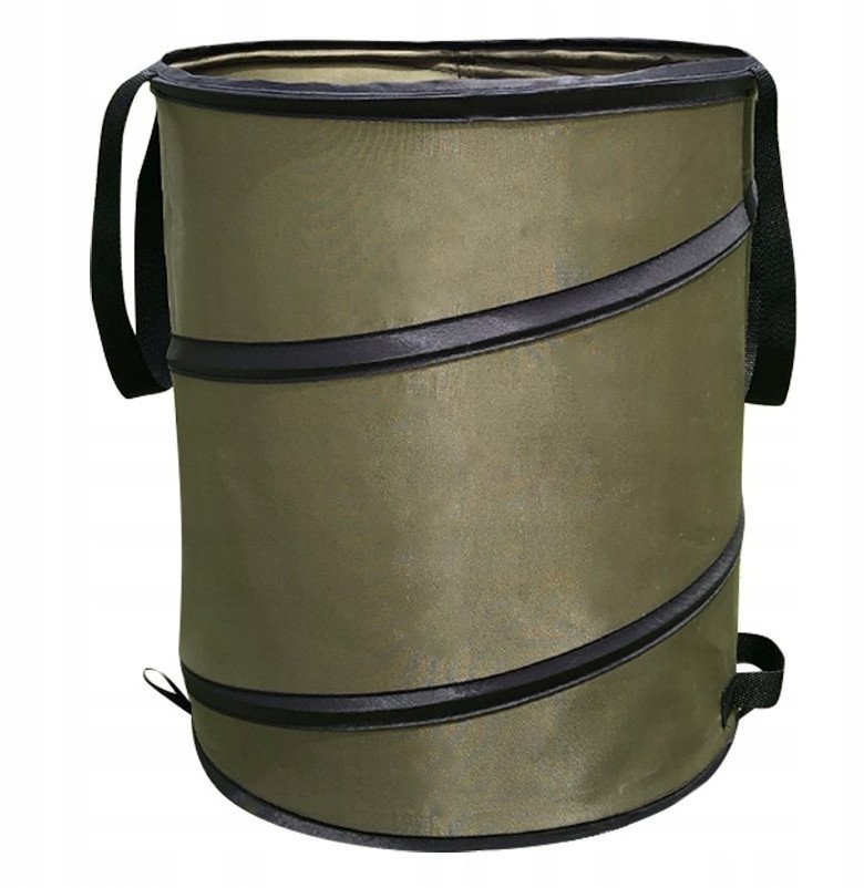 WOREK Kosz Ogrodowy na LIŚCIE TRAWĘ Odpady BIO DUŻY SKŁADANY 130L 45x55cm