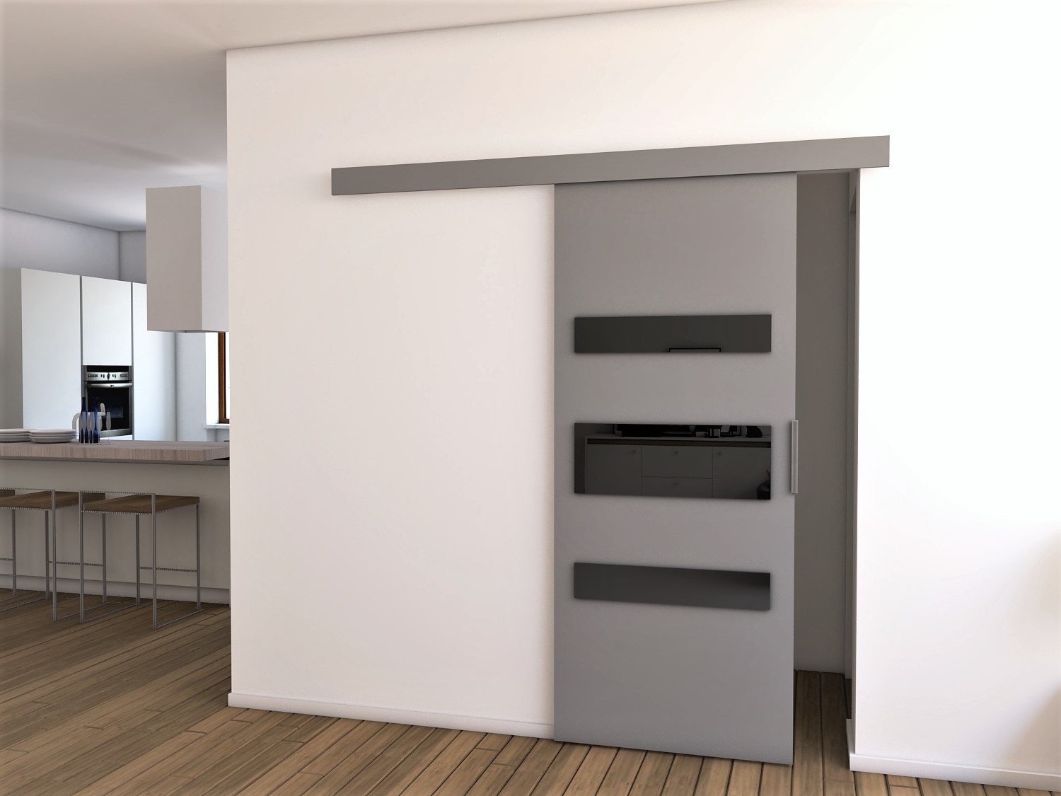 Drzwi Przesuwne Drzwi przesuwne D70 76x205 Szare