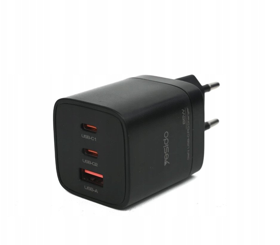 Ładowarka Zasilacz Yesido YC65 65W Gan Mini Rozmiar PD Typ C