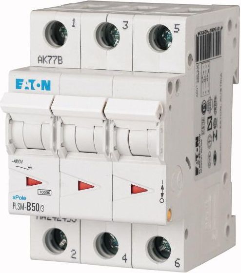 Eaton Wyłącznik nadprądowy 3P C 50A 10kA AC PLSM C50/3-MW (242479)