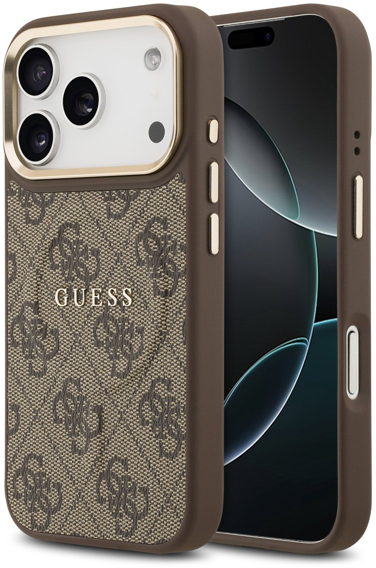 Case Guess 4G PU Classic Logo MagSafe for iPhone 17 Pro brown