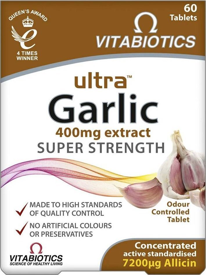 VITABIOTICS_Ultra Garlic czosnek bez zapachu suplement diety 60 tabletek
