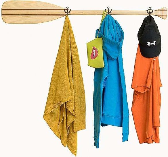 John Paddle Pagaj Wieszak John Paddle Drewniany + 3 Haczyki Kotwica 120 cm