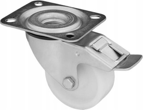 Zabi Zestaw jezdny koło skrętne z hamulcem plastikowe 80 mm