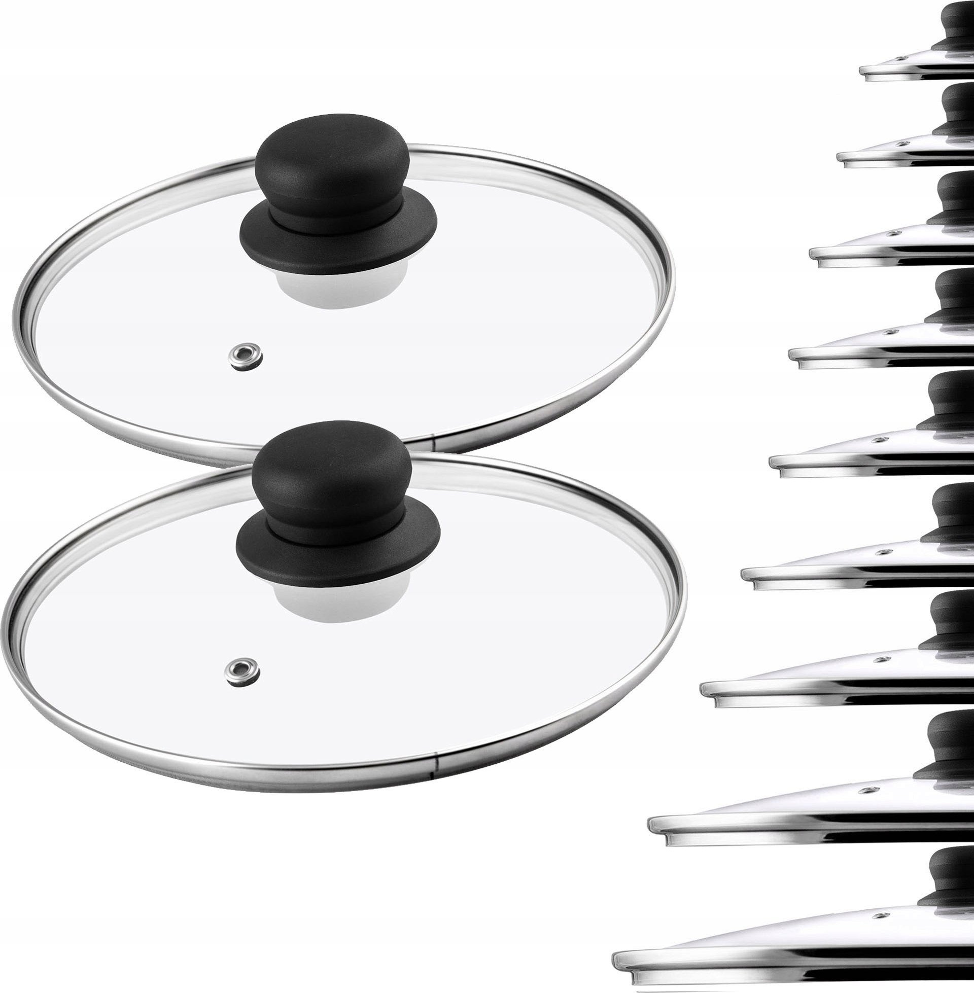 Kadax Pokrywka Szklana 22cm Do Patelni Garnka Pokrywa 2x