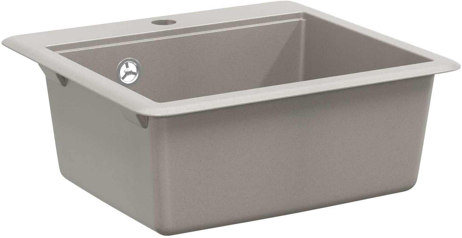 vidaXL Zlew Szary 470 x 440 mm Granit