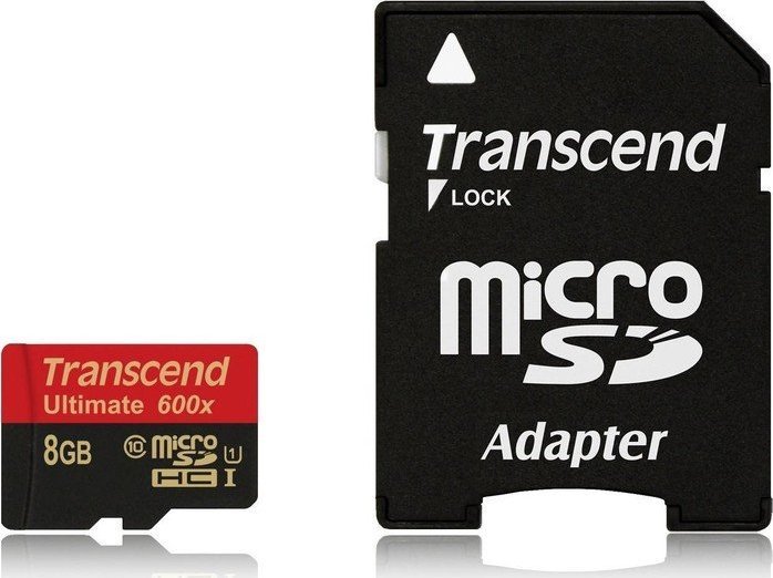 Karta Transcend Ultimate 600x MicroSDHC 8 GB Class 10 (TS8GUSDHC10U1)