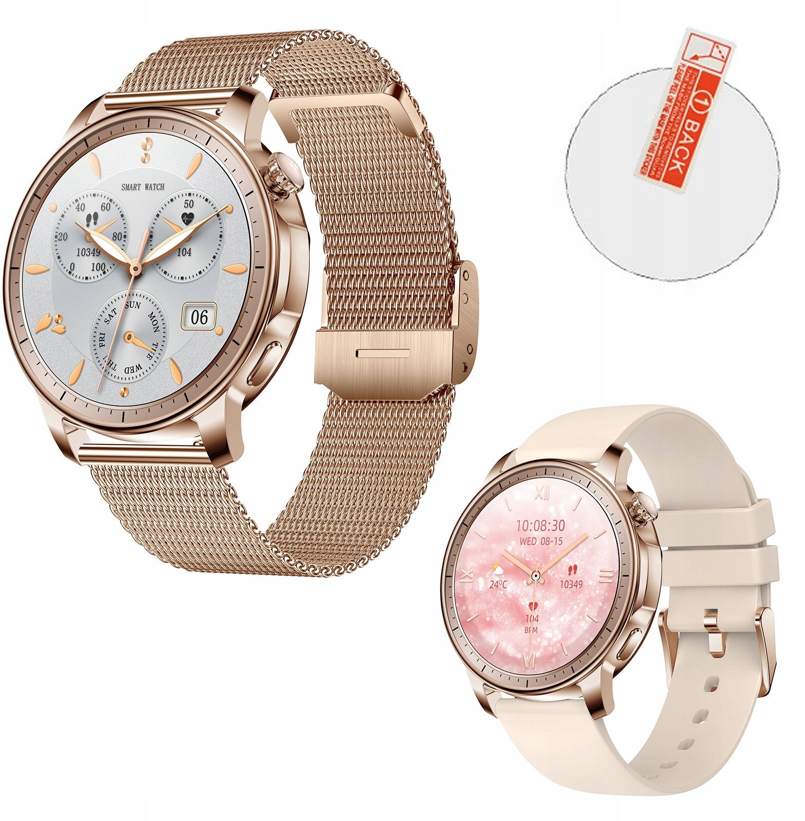 Smartwatch zegarek damski V65 złoty AMOLED