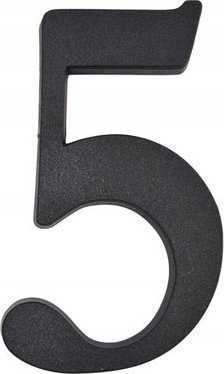 LOB Numer na dom cyfra 5 czarna 19 cm