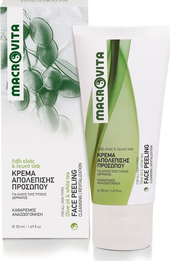 Macrovita Peeling do twarzy z bio-oliwą z oliwek i białą herbatą 50ml
