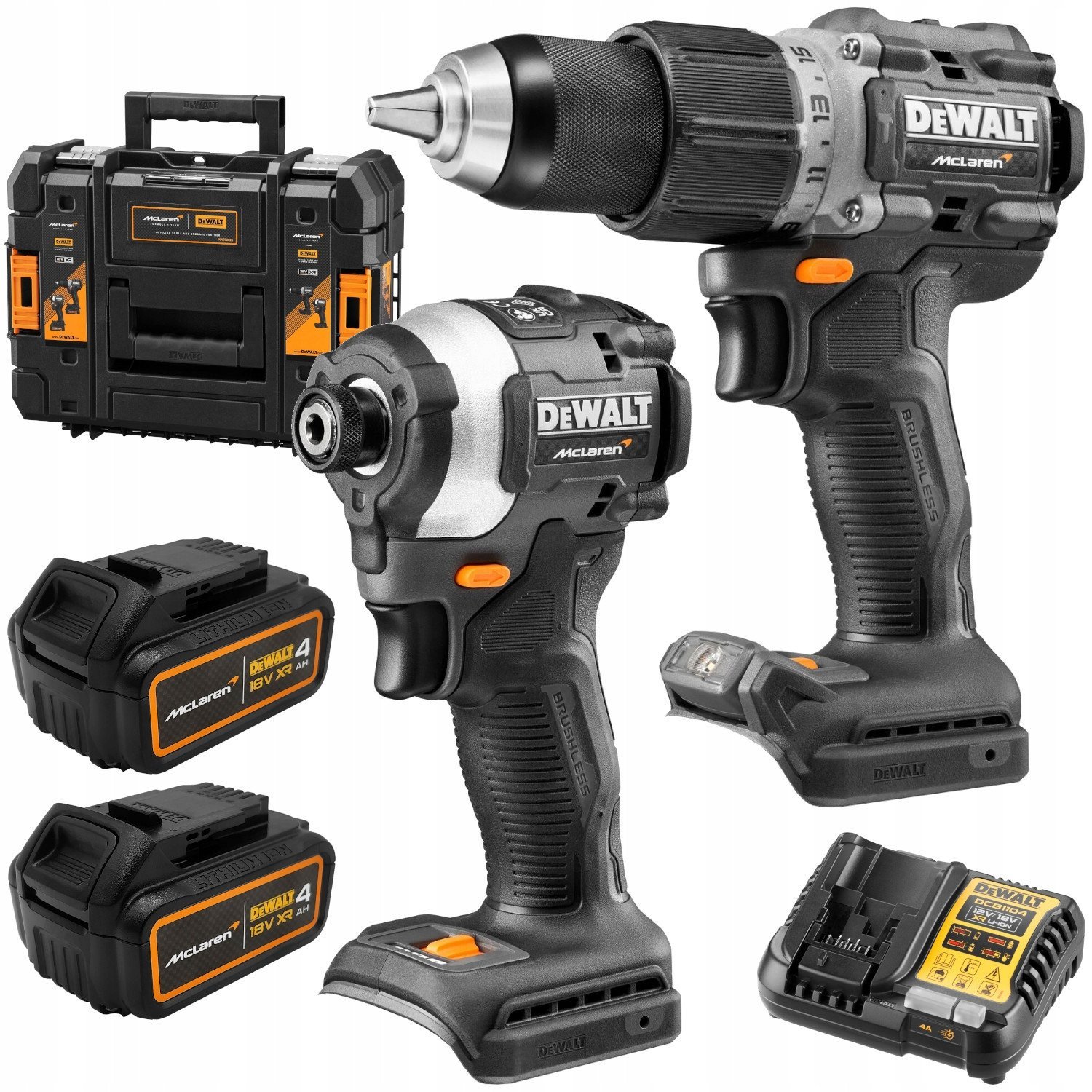 Zestaw elektronarzędzi Dewalt McLaren 6-elementowy (DCK200MM2T)