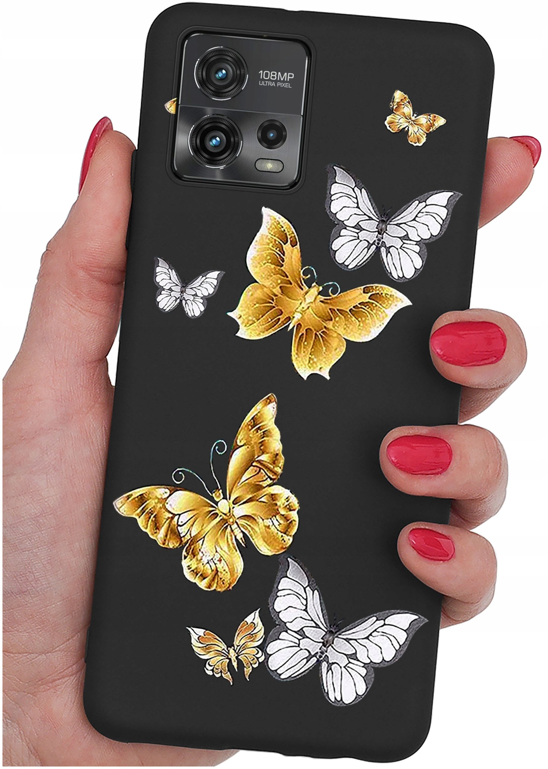 Etui do Motorola Moto G72 WZORY |SILIKONOWE MATT CASE + SZKŁO 9H