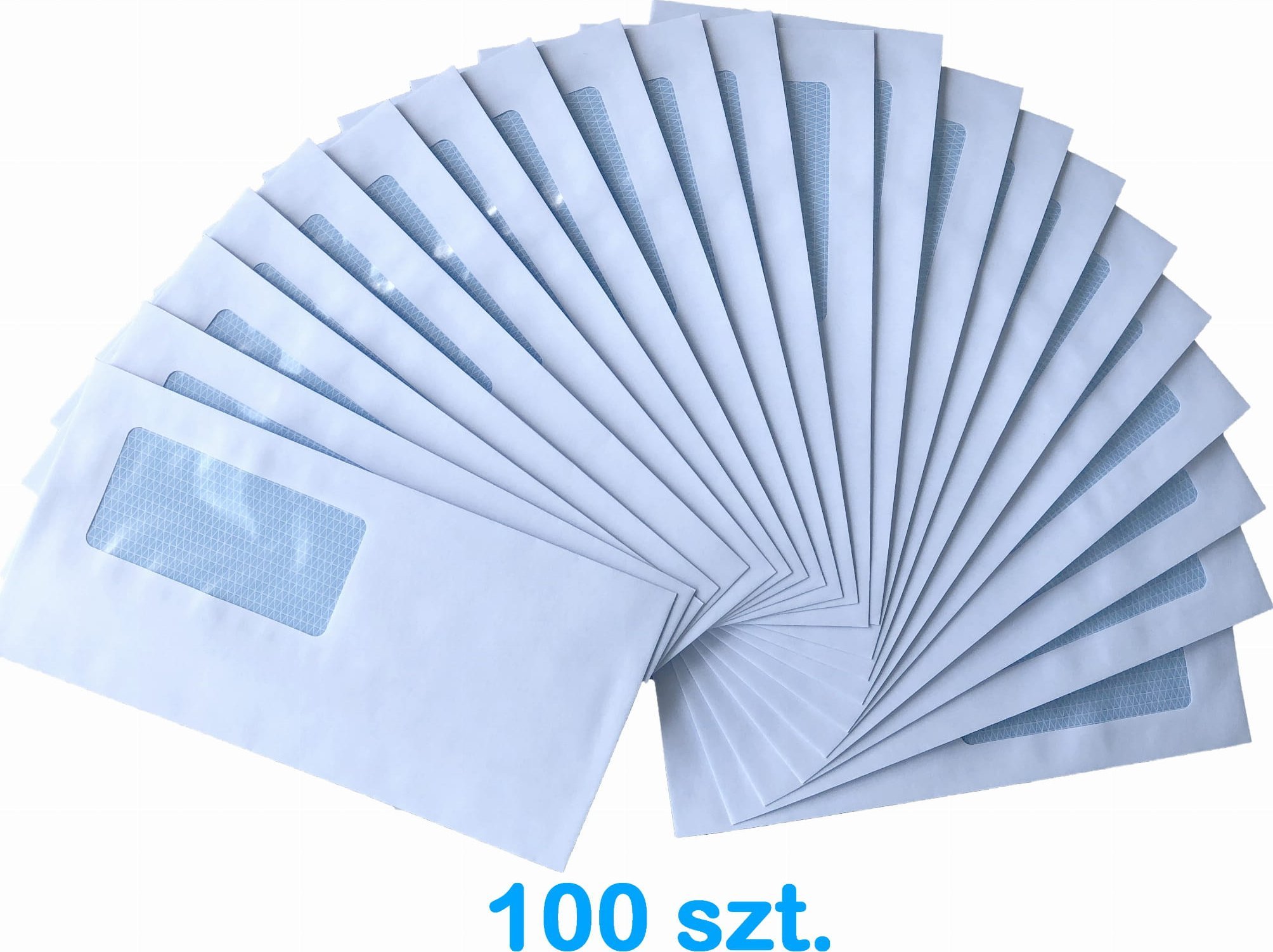 Pako Koperta DL biała SK samoklejąca 110x220 mm - okienko 90x45 mm - 100 szt.