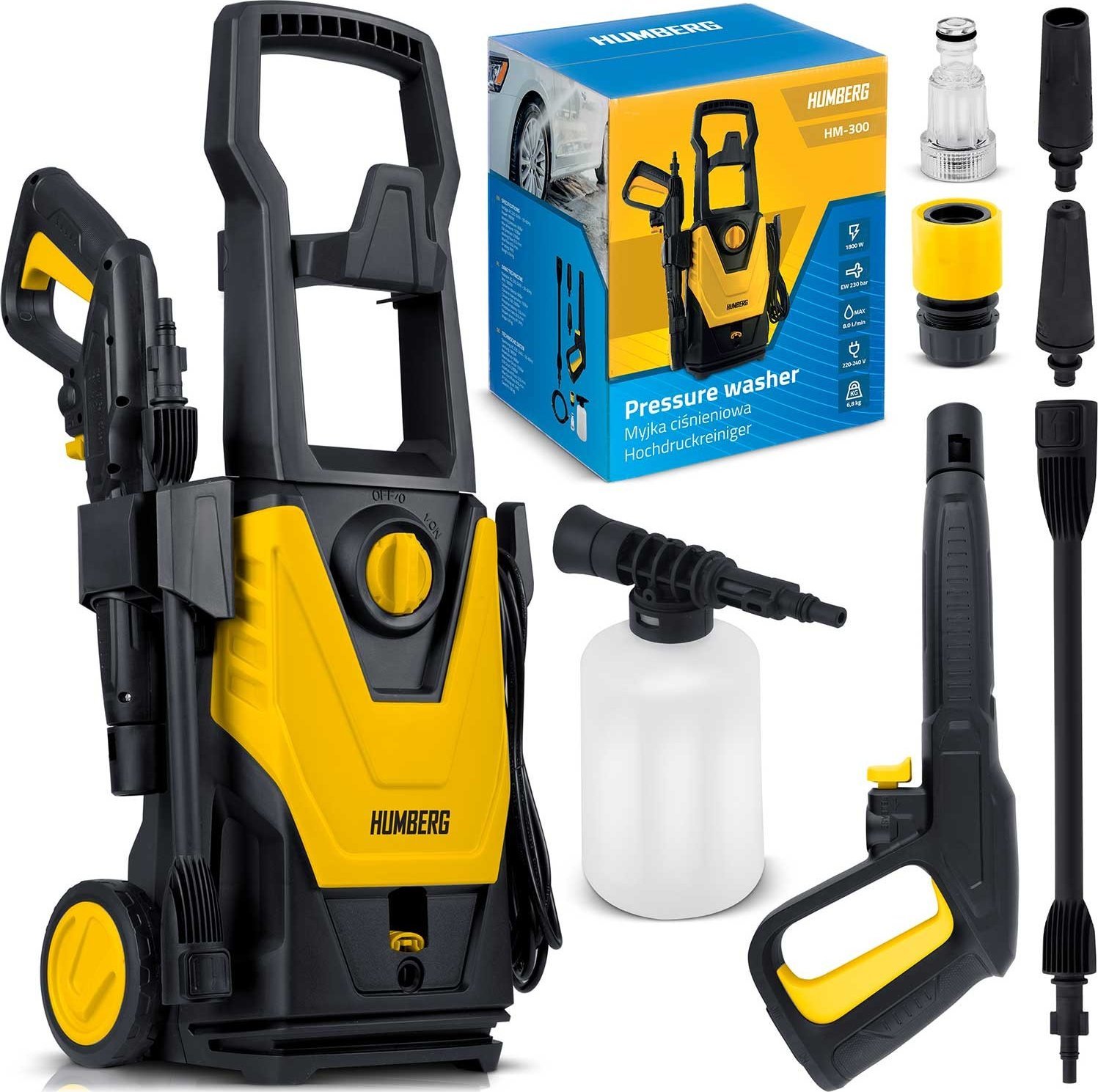 Myjka ciśnieniowa Humberg Myjka ciśnieniowa 1800W Humberg HM-300