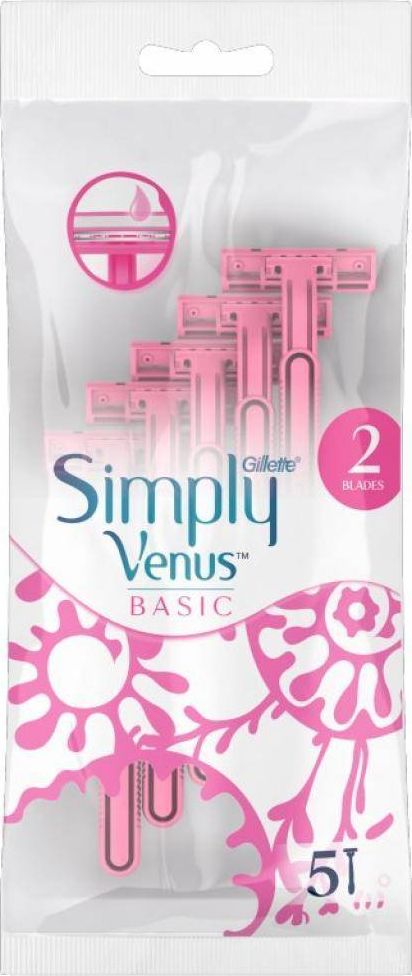 Gillette GILLETTE_Simply Venus 2 Basic jednorazowe maszynki do golenia dla kobiet 5szt
