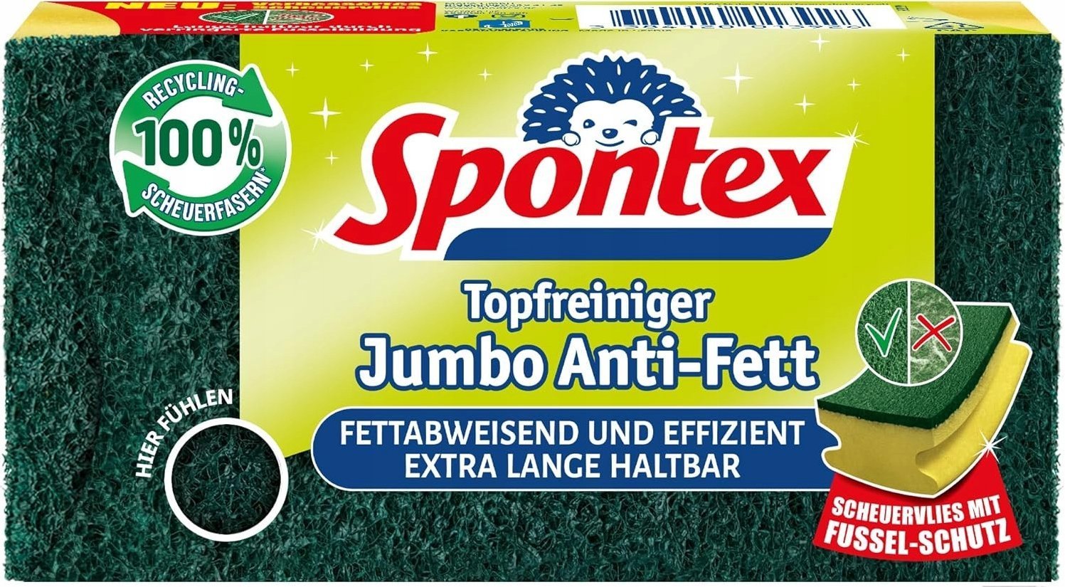 Spontex Spontex Jumbo Topfreiniger Anti-Fett mit Recyclingfasern