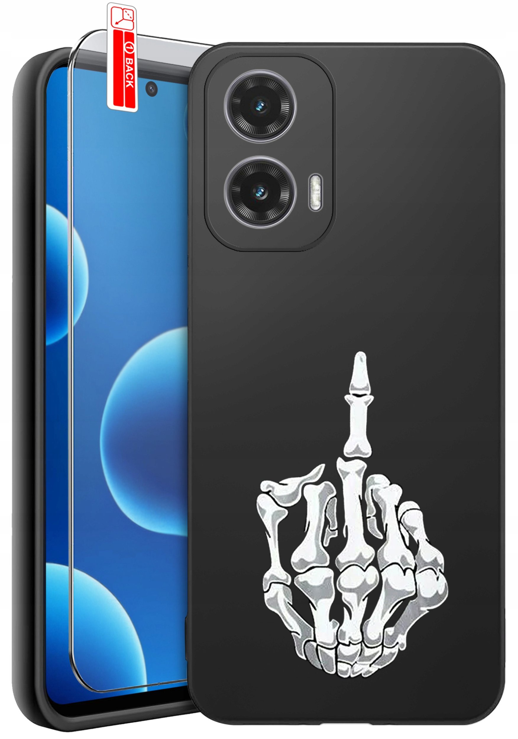 ETUI do Motorola Moto G45 5G | WZORY | SILIKONOWE MATT CASE + SZKŁO 9H