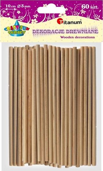 Titanum Patyczki dekoracyjne okrągłe, 60 sztuk, CRAFT-FUN