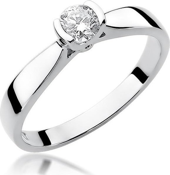 Best Diamonds złoty pierścionek z brylantem 0.30ct 17