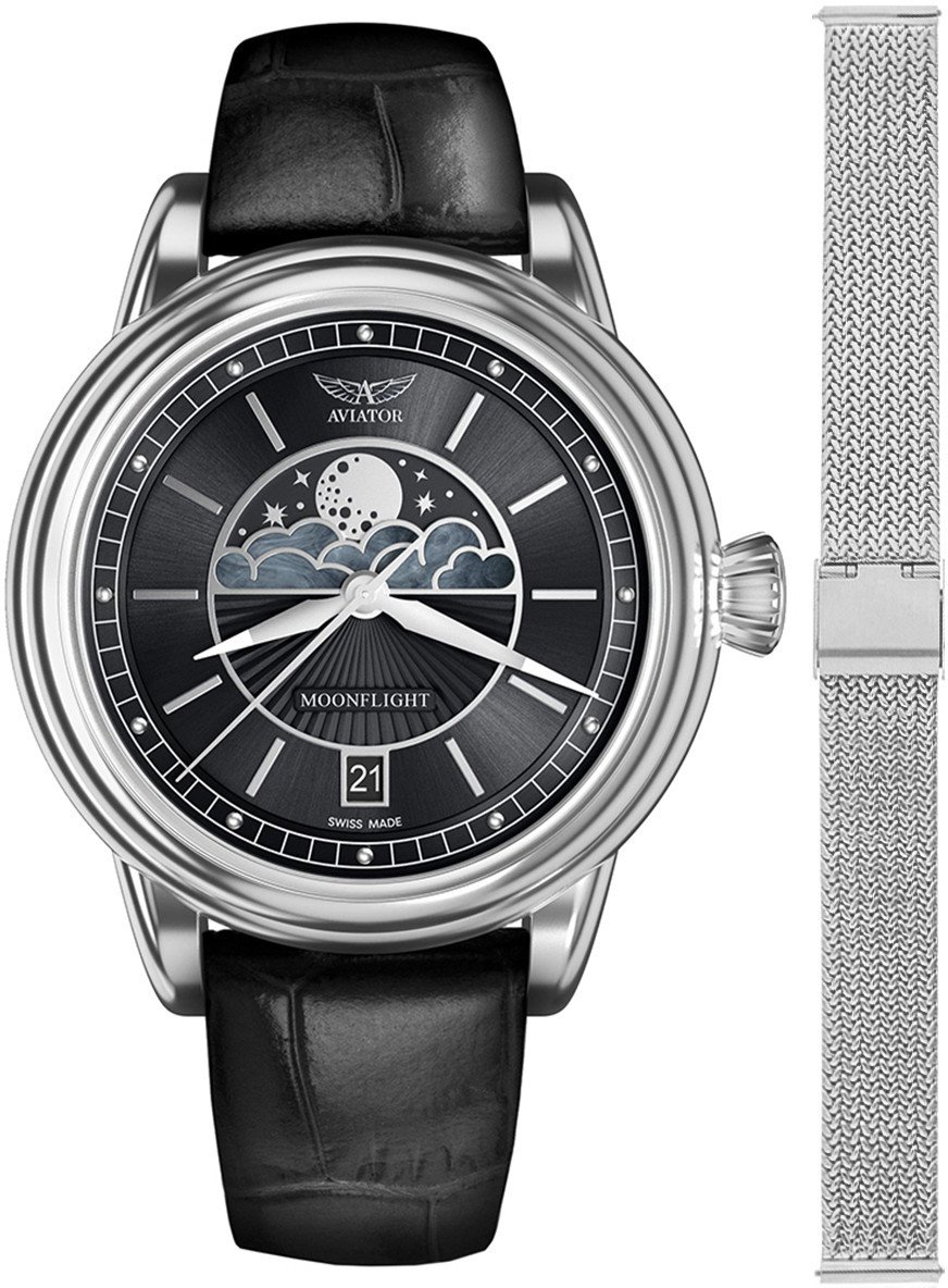 Zegarek damski Aviator V.1.33.0.252.4-SET srebrny