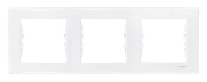 Schneider Electric Ramka potrójna Sedna pozioma biała (SDN5800521)