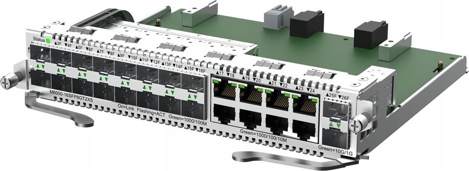 Reyee Zarządzalny Moduł | L3 | 16 portów SFP 1Gbit + 8 portów 1Gbit + 2 porty Uplink SFP+ LC 10Gbit | Do switcha modularnego RG-NBS6002 (M6000-16SFP8G